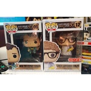 Funko Pop! Saturday Night Live SNL 50th Lunch Lady #12 & Nick the Singer #08